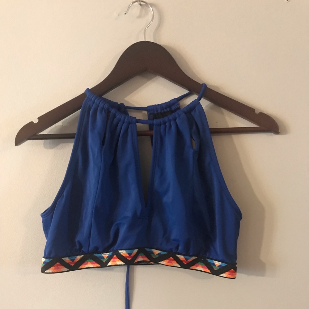Deep blue bathing suit